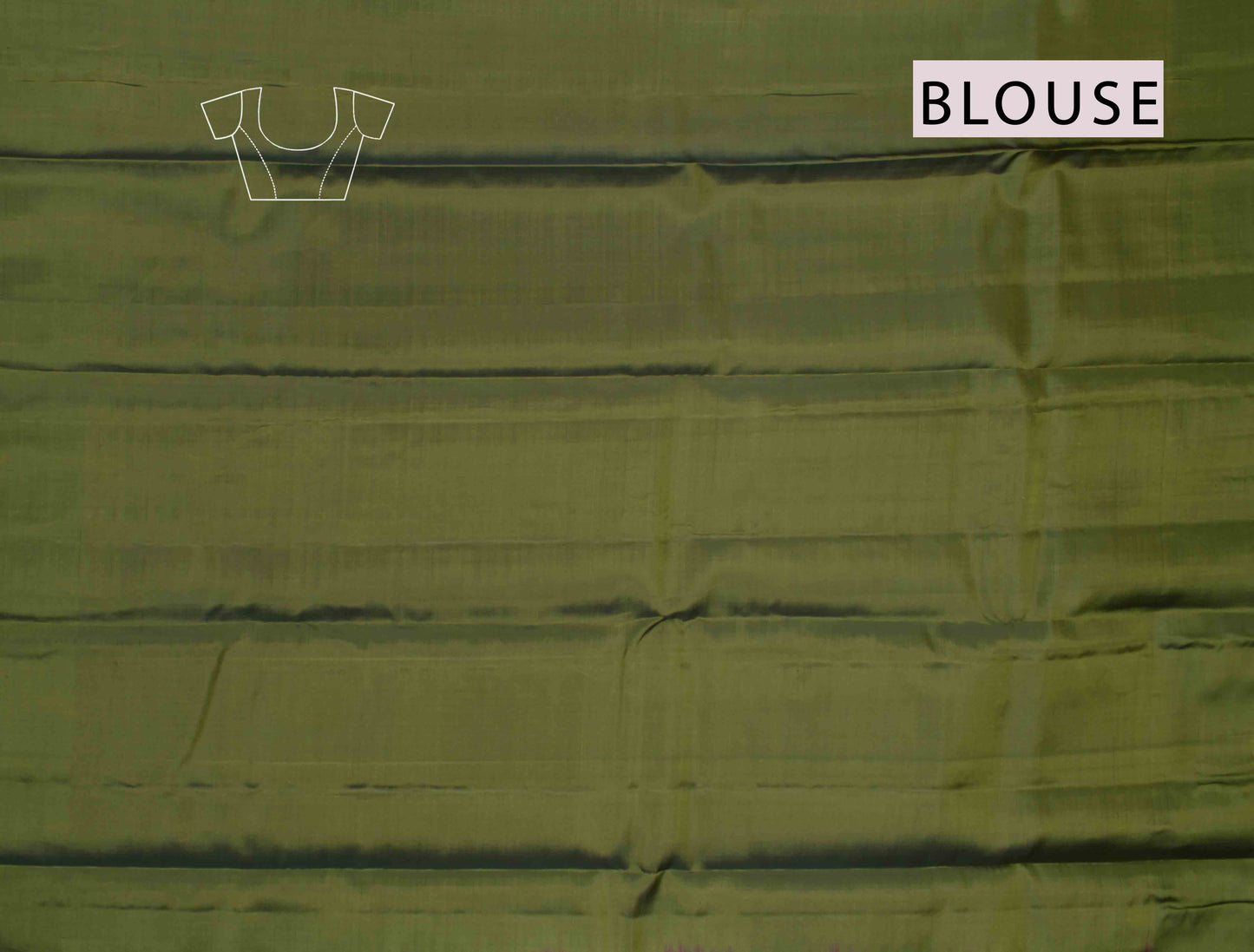 Burgundy Body Fancy Butta Olive Green Border Pallu Semi Soft Silk Saree