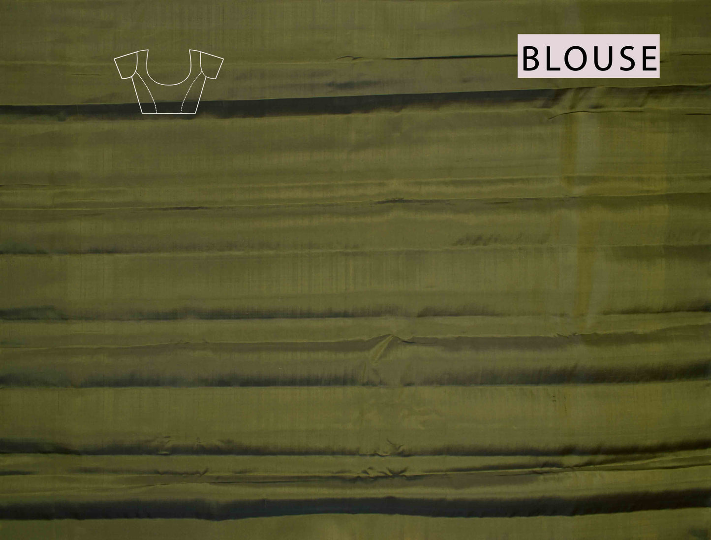 Olive Green Body Fancy  Butta Green Border Pallu Semi Soft Silk Saree