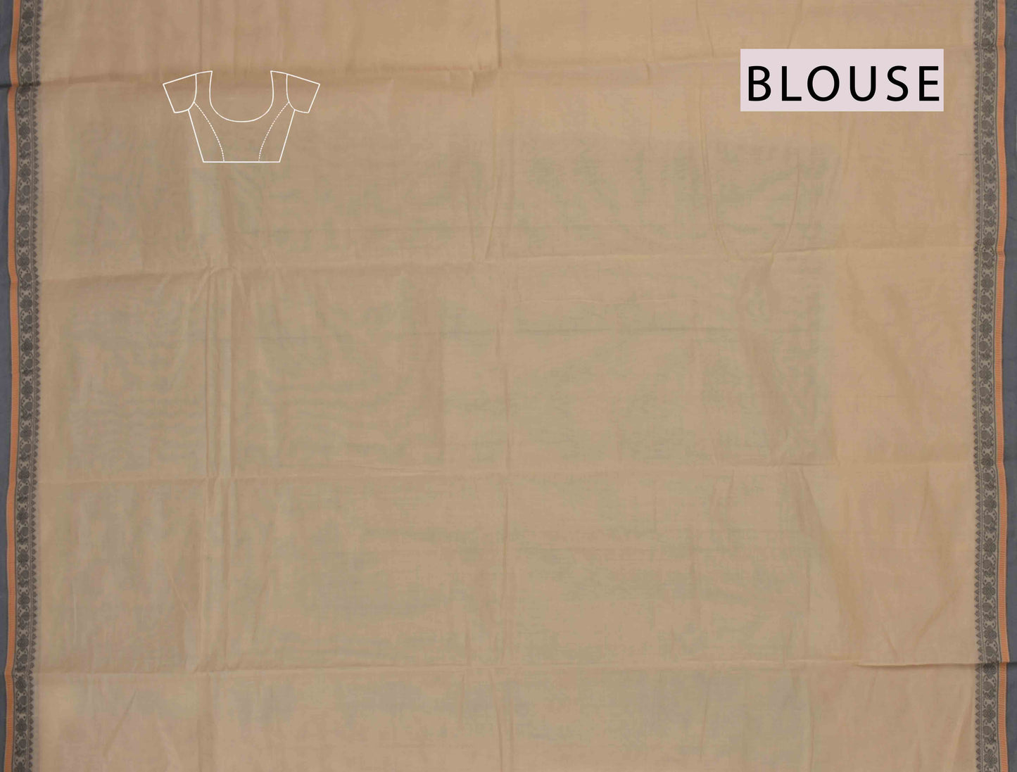 Sandal Kanjivaram Pure Cotton Multi Thread Butta Peacock Pallu Saree