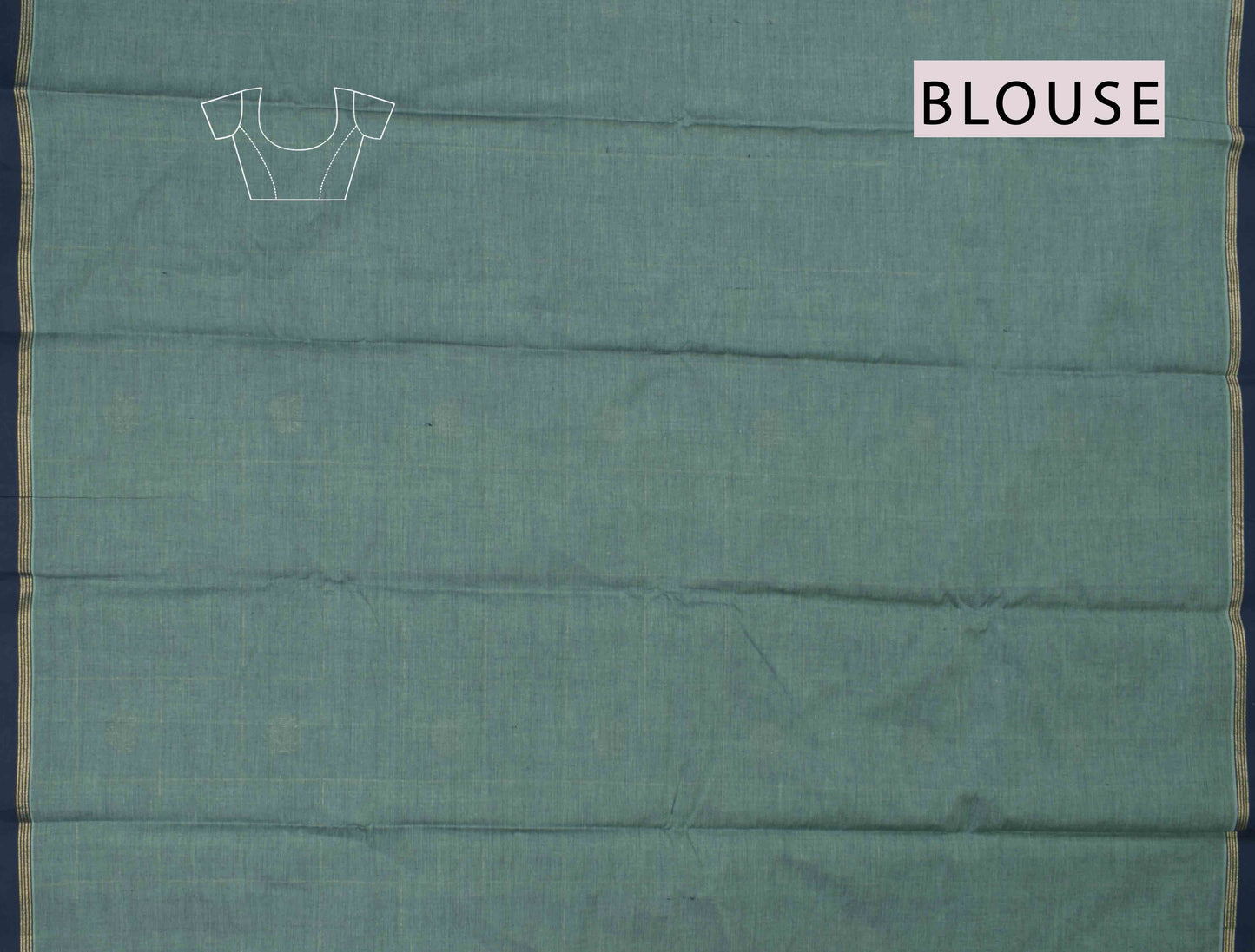 Grey Kanjivaram Pure Cotton Kattam Lotus Butta Zari Pallu Saree