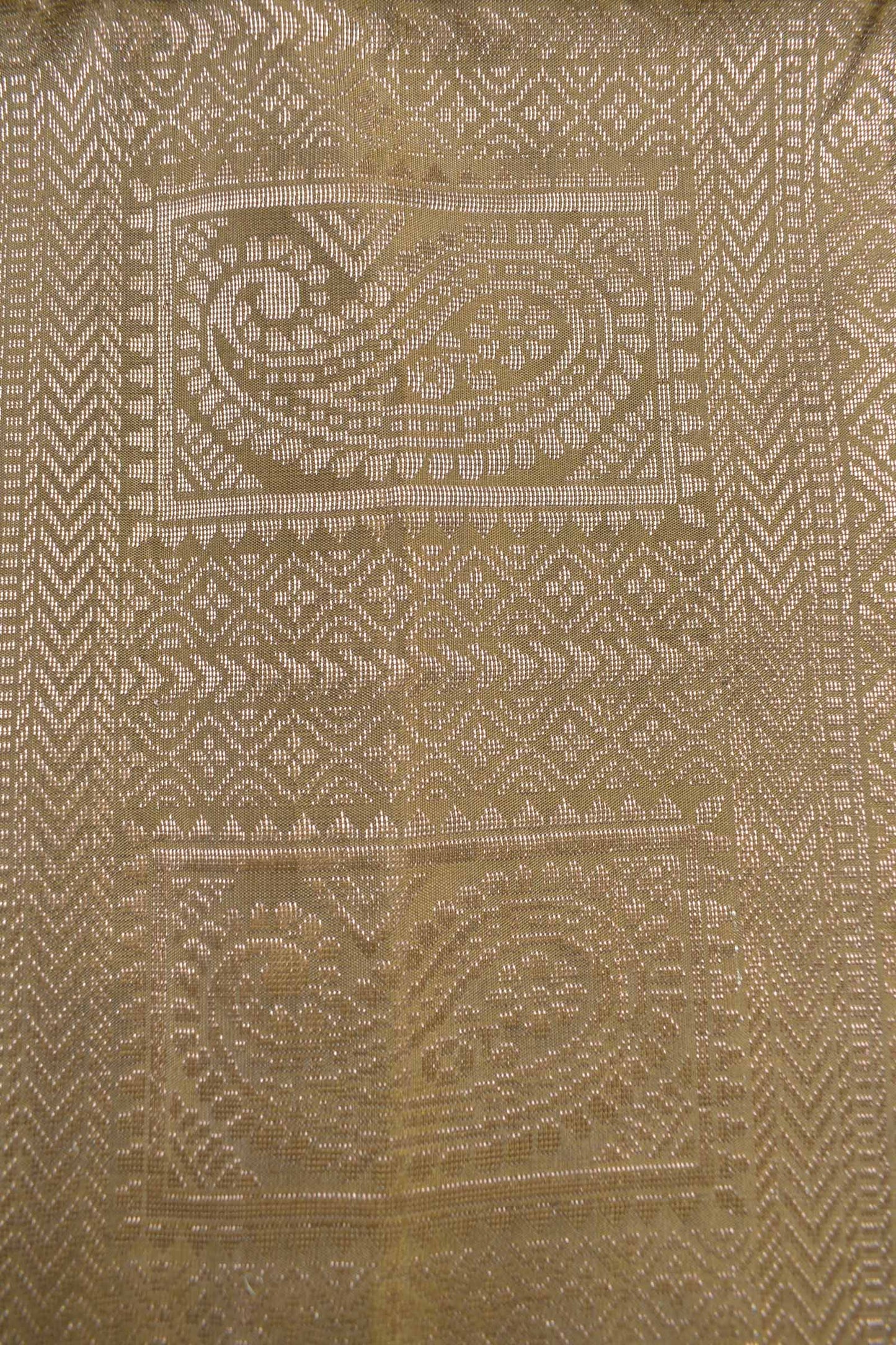 Olive Green Pure Soft Silk Round Shape Butta Flowers Border Mango Zari Pallu Saree NAA182