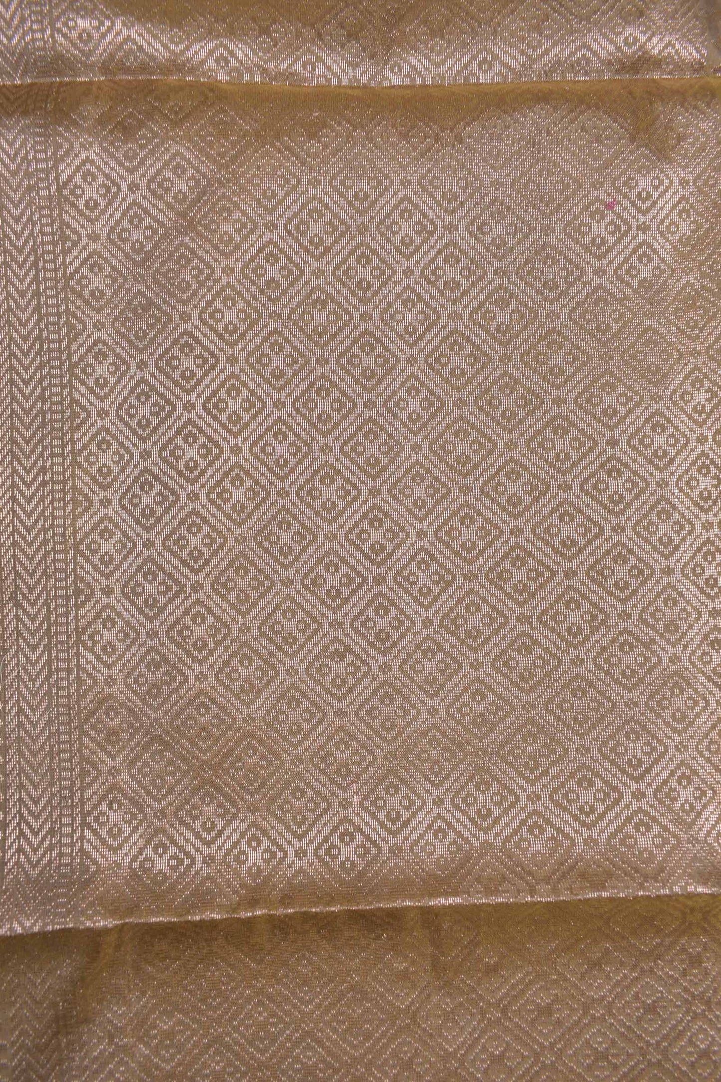 Olive Green Pure Soft Silk Round Shape Butta Flowers Border Mango Zari Pallu Saree NAA182