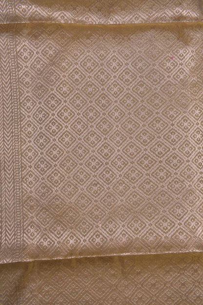 Olive Green Pure Soft Silk Round Shape Butta Flowers Border Mango Zari Pallu Saree NAA182