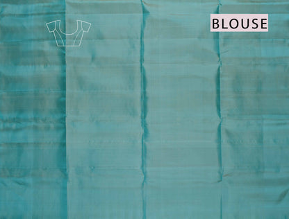 Cherry Pink  Pure Soft Silk Kolam Butta Contrast Blue Border Kolam Pallu Saree NAA199