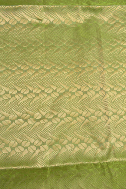 Cherry Pink Pure Soft Silk Butta Zari Border Green Fancy Pallu Saree NAA197