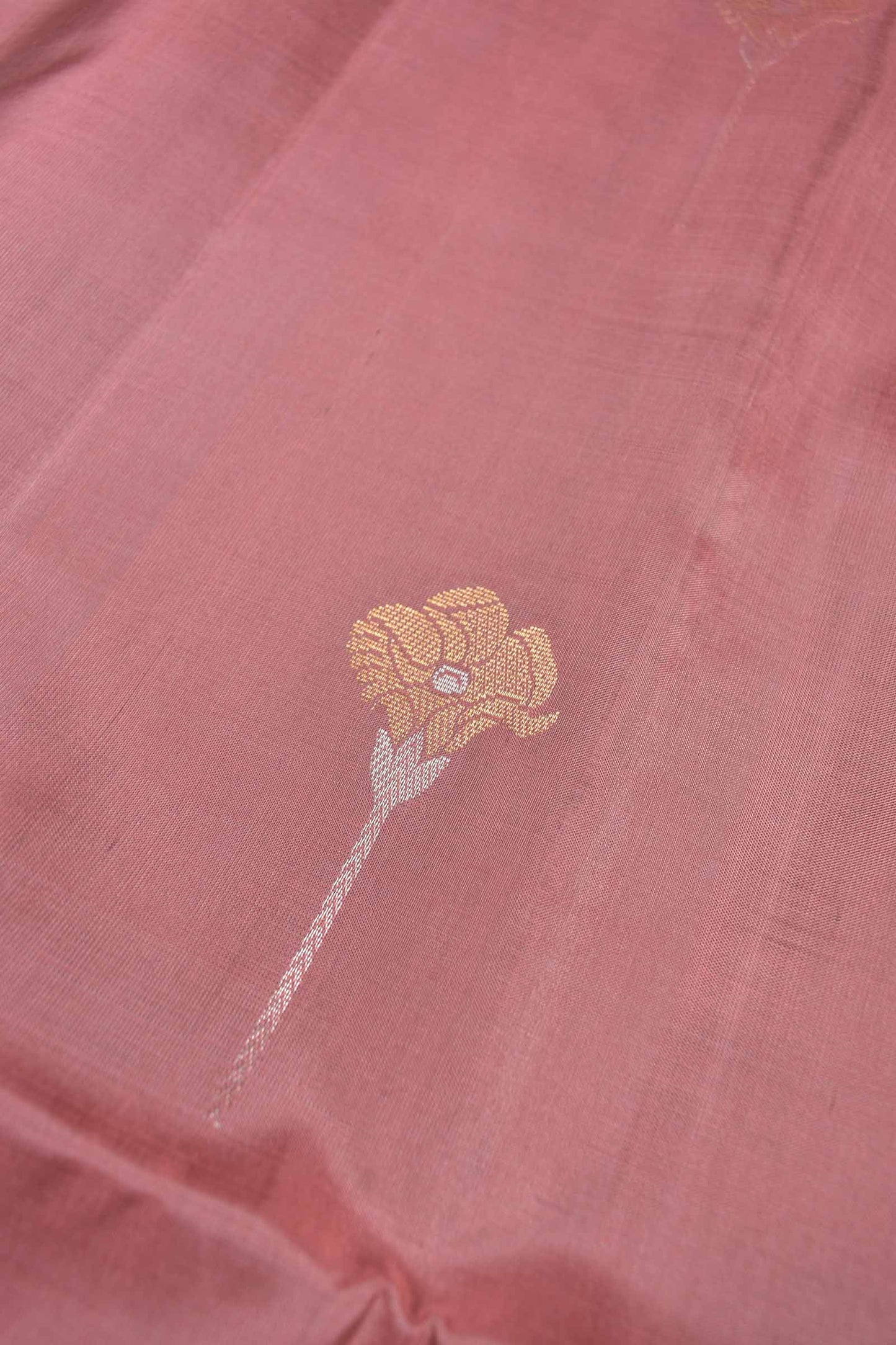 Cherry Pink Pure Soft Silk Butta Zari Border Green Fancy Pallu Saree NAA197