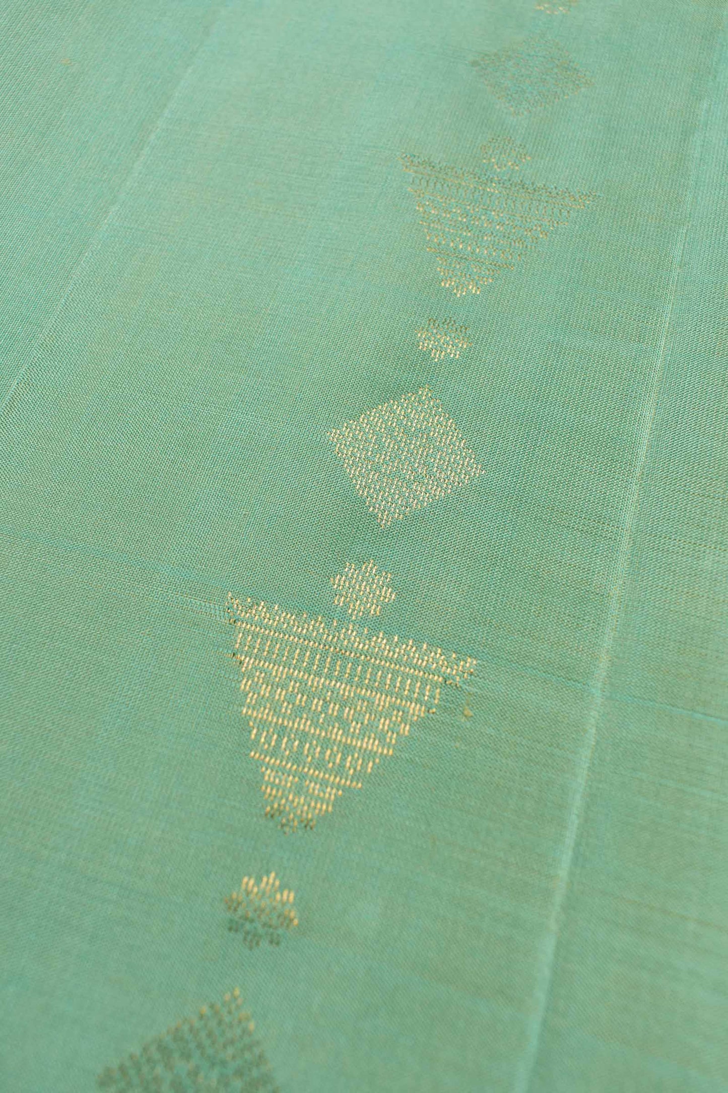 Turquoise Blue  Pure Soft Silk Fancy Butta Dark Sandal Border Pallu Saree NAA188