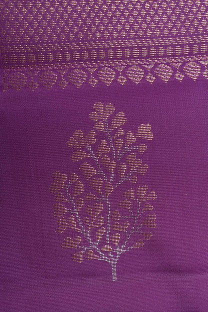 Light Voilet Light Weight Pure Silk Fancy Butta Voilet Border Zari Pallu Saree NAA191