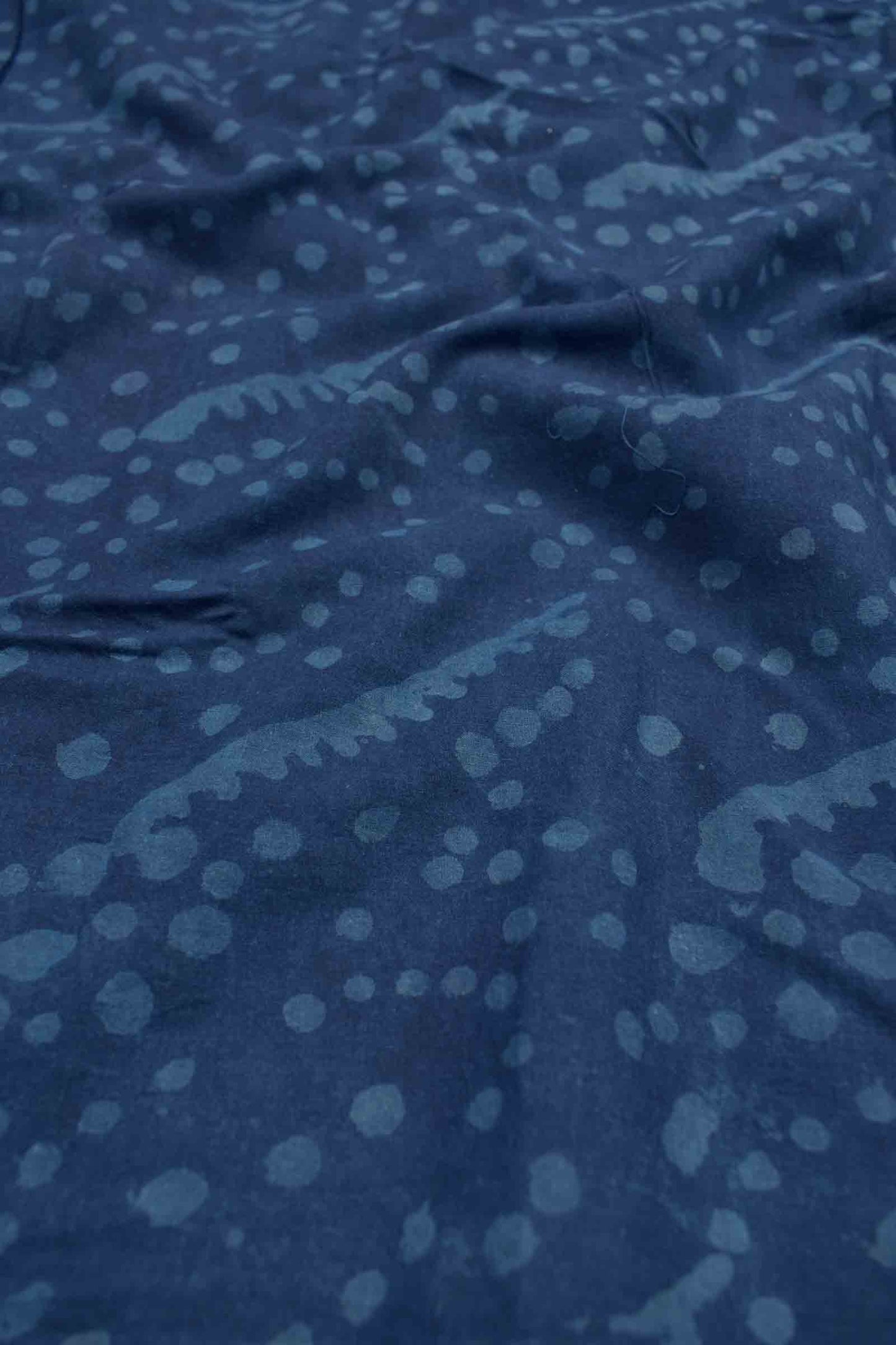 White With Blue Cotton Chudithar Material Florals Print Suit