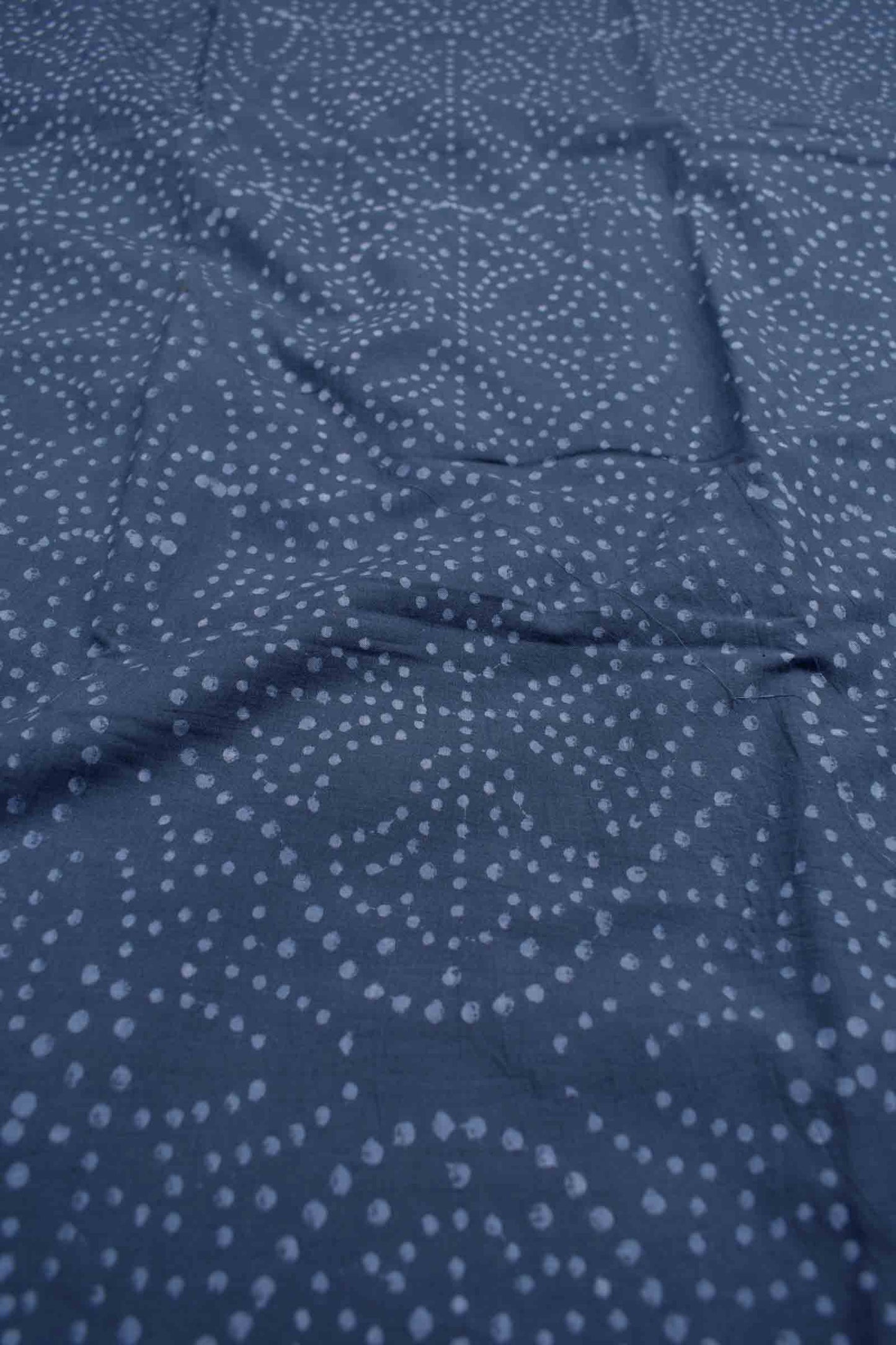 Indigo Blue Kota Cotton Chudithar Material Floral Suit