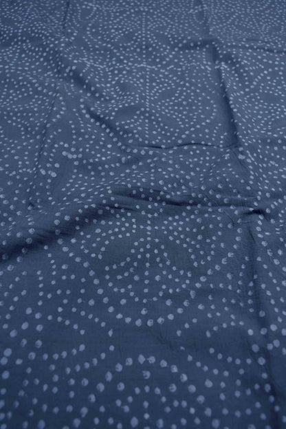 Indigo Blue Kota Cotton Chudithar Material Floral Suit