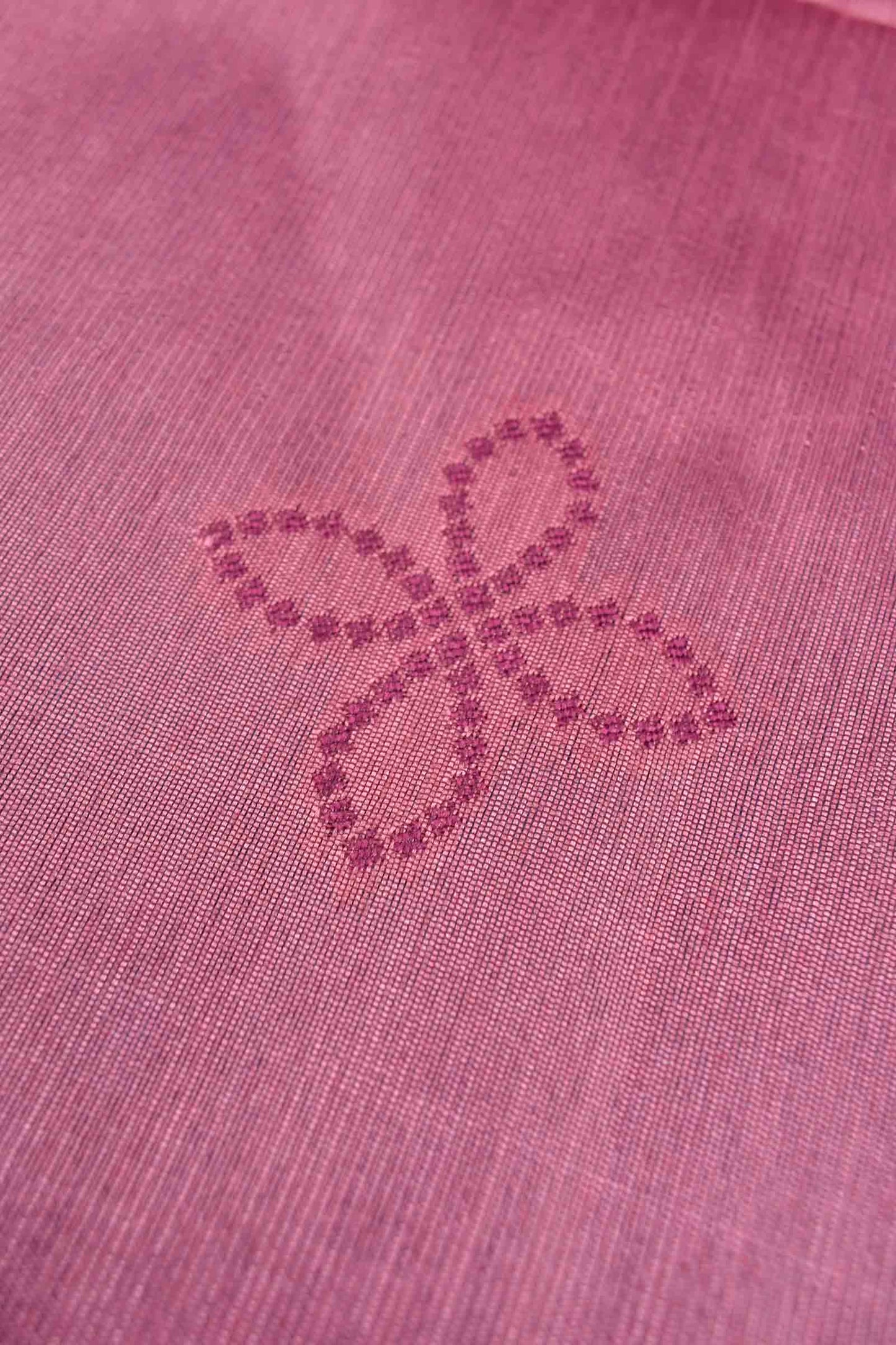 Pink Bandhej Silk Zari Border Saree