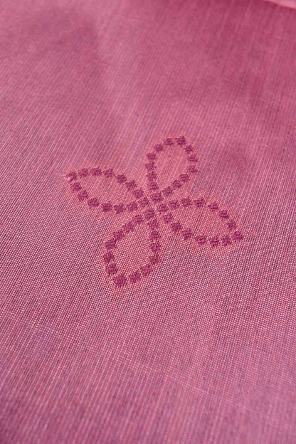 Pink Bandhej Silk Zari Border Saree