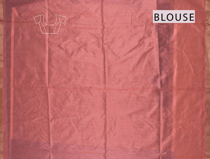 Sandal  Bandhej  Silk Zari Border Saree