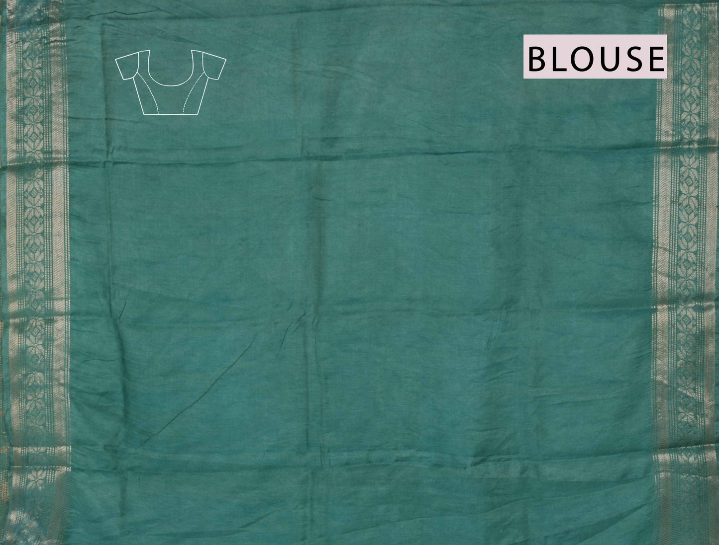 Off White Bengal Cotton  Kalamkari Style Green Zari Border Pallu Saree