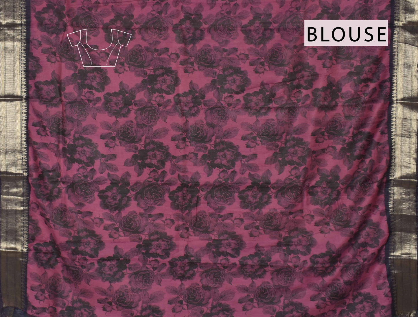 Mulberry Pink Bengal Cotton Peacock Kalamkari Style Zari Pallu Saree