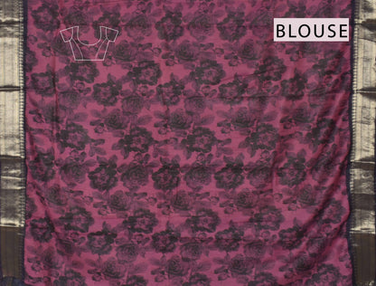 Mulberry Pink Bengal Cotton Peacock Kalamkari Style Zari Pallu Saree