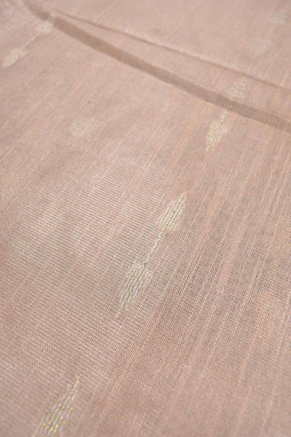 Sandal Semi Linen Dots and Darts Tissue Style Saree