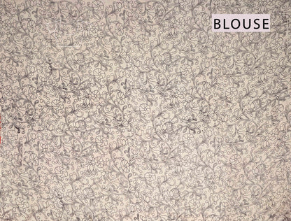 Maroon Kalamkari Pure Cotton  Floral Print Peacock Border Saree