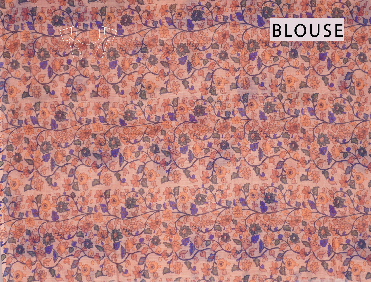 Indigo Violet Semi Linen Shibori Style Print Saree