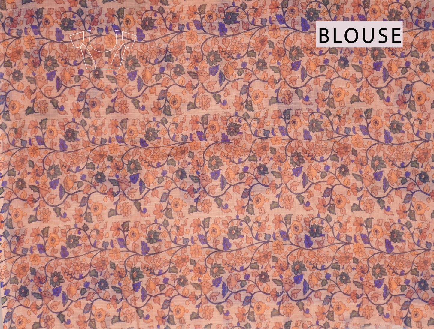 Blue Semi Linen Shibori Style Print Saree