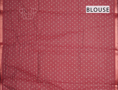 Olive Green Fancy Zig Zag Printed Cotton Ajrakh Style Pallu Saree