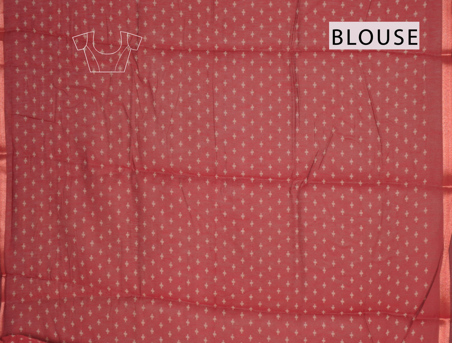 Blue Fancy Zig Zag Printed Cotton Ajrakh Style Pallu Saree