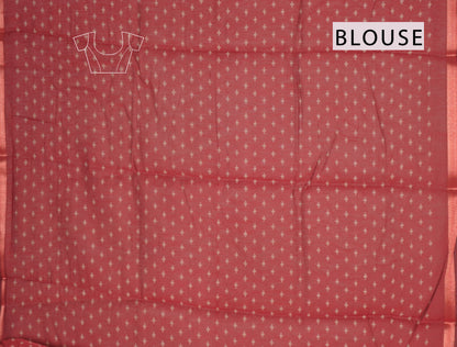 Blue Fancy Zig Zag Printed Cotton Ajrakh Style Pallu Saree