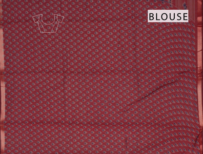 Blue Fancy Printed Cotton Patola Style Pallu Saree