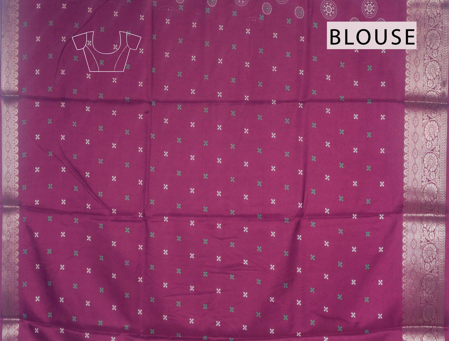 Burgundy Semi Dola  Mandala Print Saree