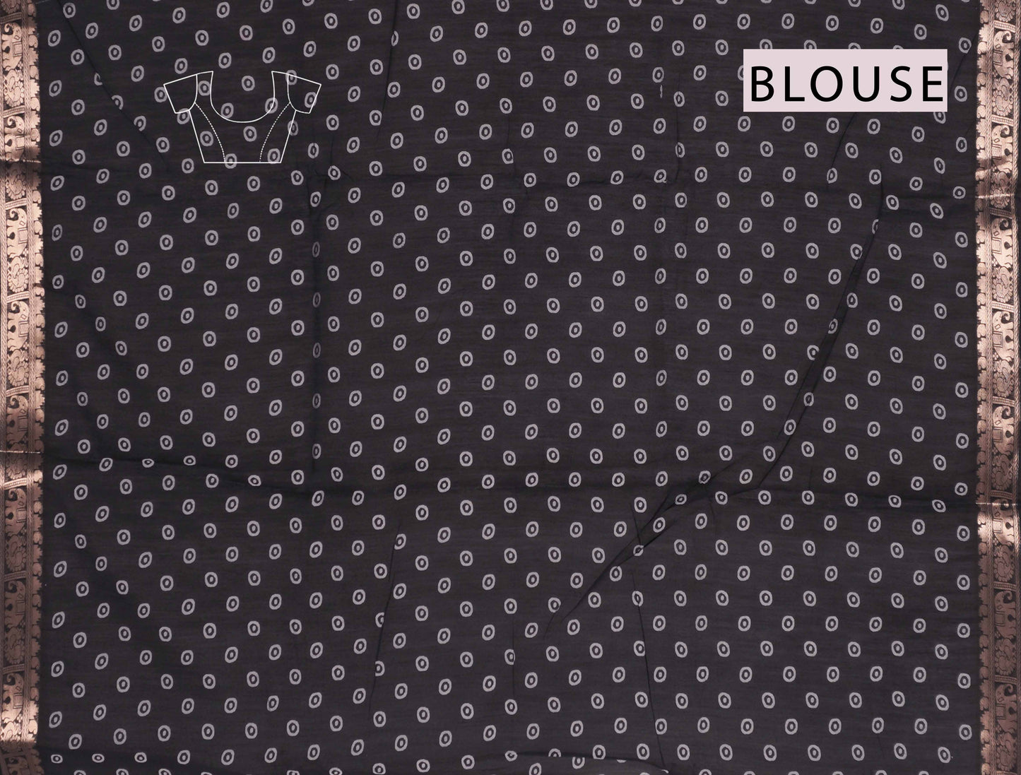 Maroon Shibori Style Printed Cotton Zari Border Saree