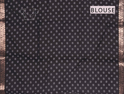 Maroon Shibori Style Printed Cotton Zari Border Saree