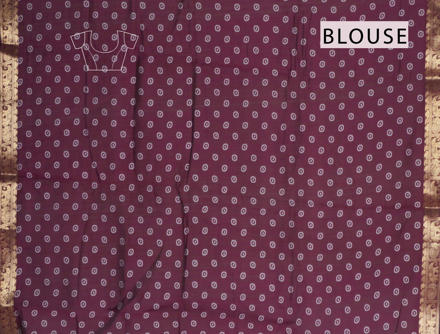 Mustard Yellow  Shibori Style Printed Cotton Zari Border Saree