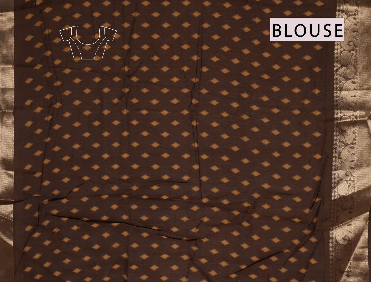 Mustard Yellow Epic Tales Printed Cotton Zari Border Saree