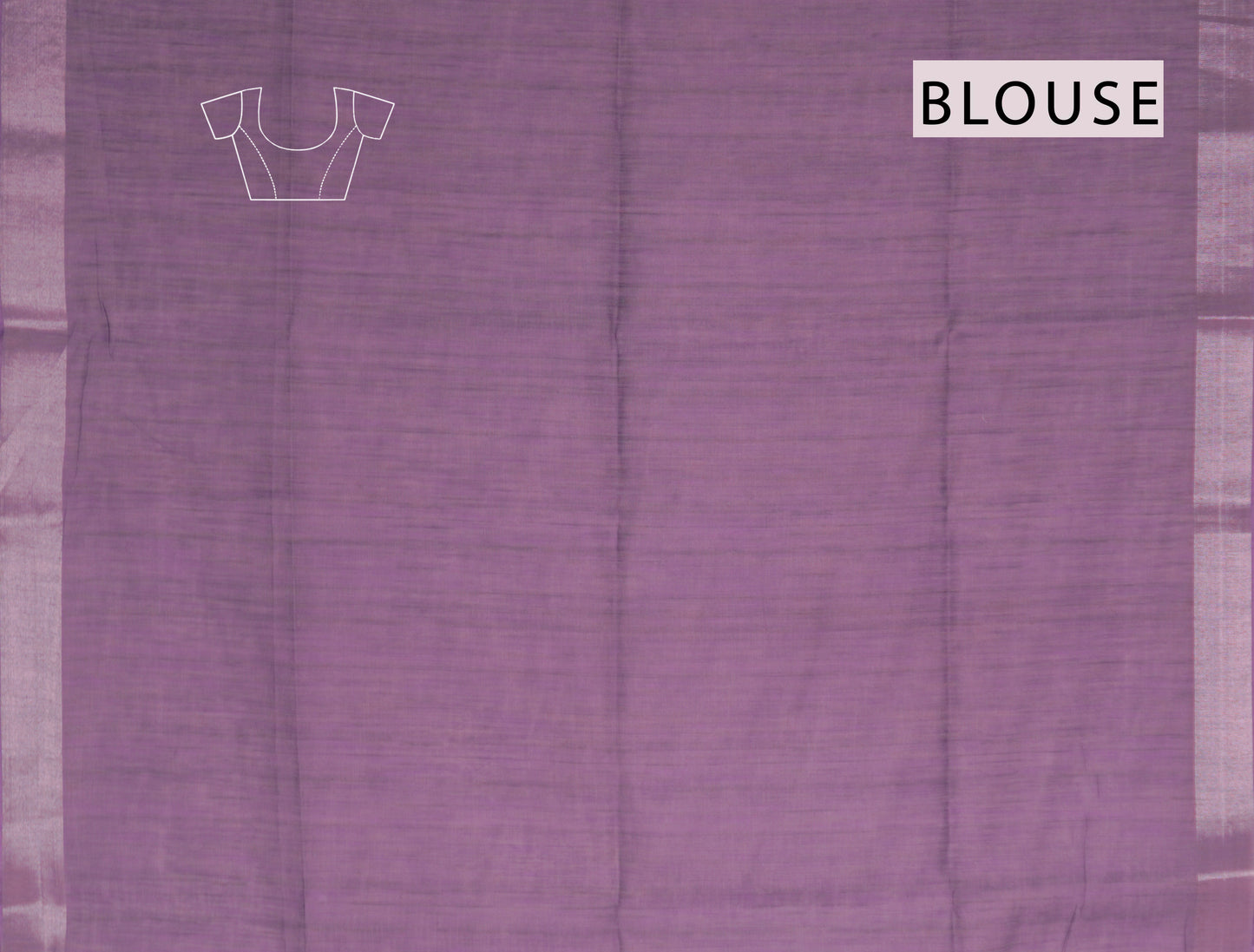 Violet Cotton Fancy Lotus Print Silver Zari Border Saree