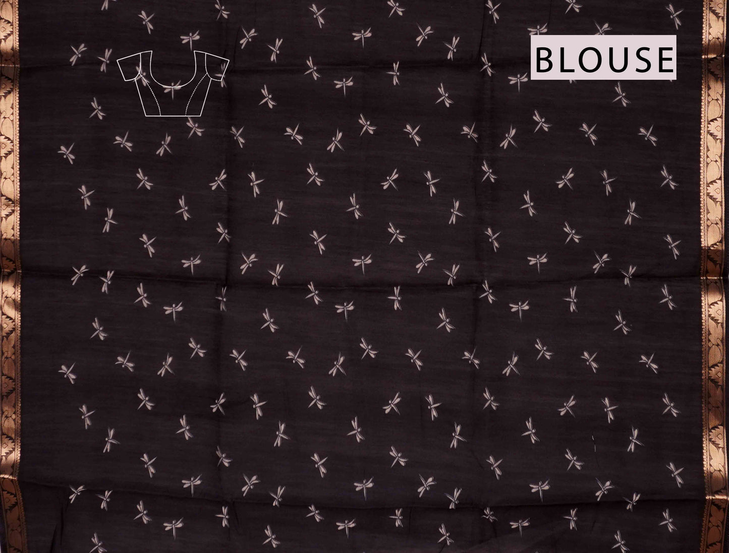 Red Flamingo Printed Cotton Zari Border Saree