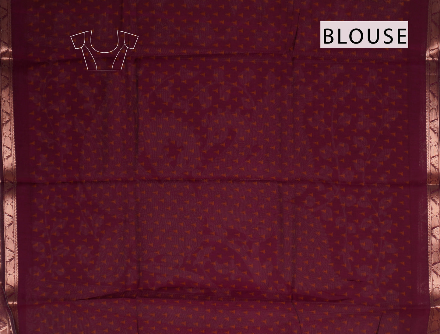 Mustard Yellow Floral Lotus Printed Cotton Zari Border Saree