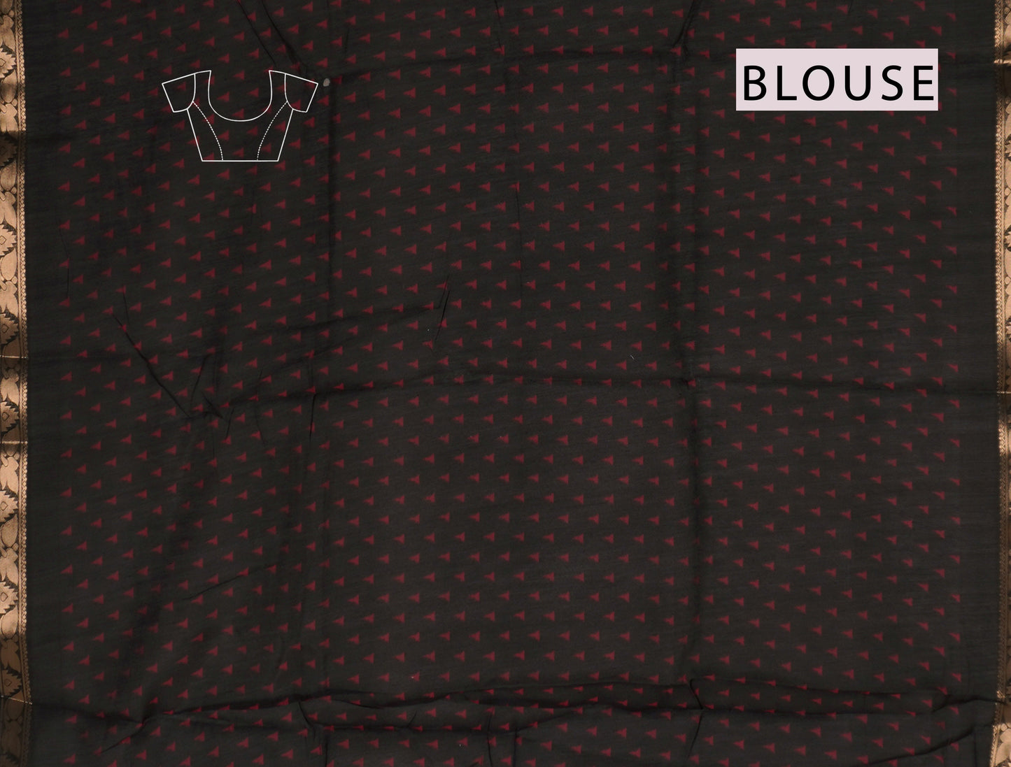 Maroon  Floral Lotus Printed Cotton Zari Border Saree