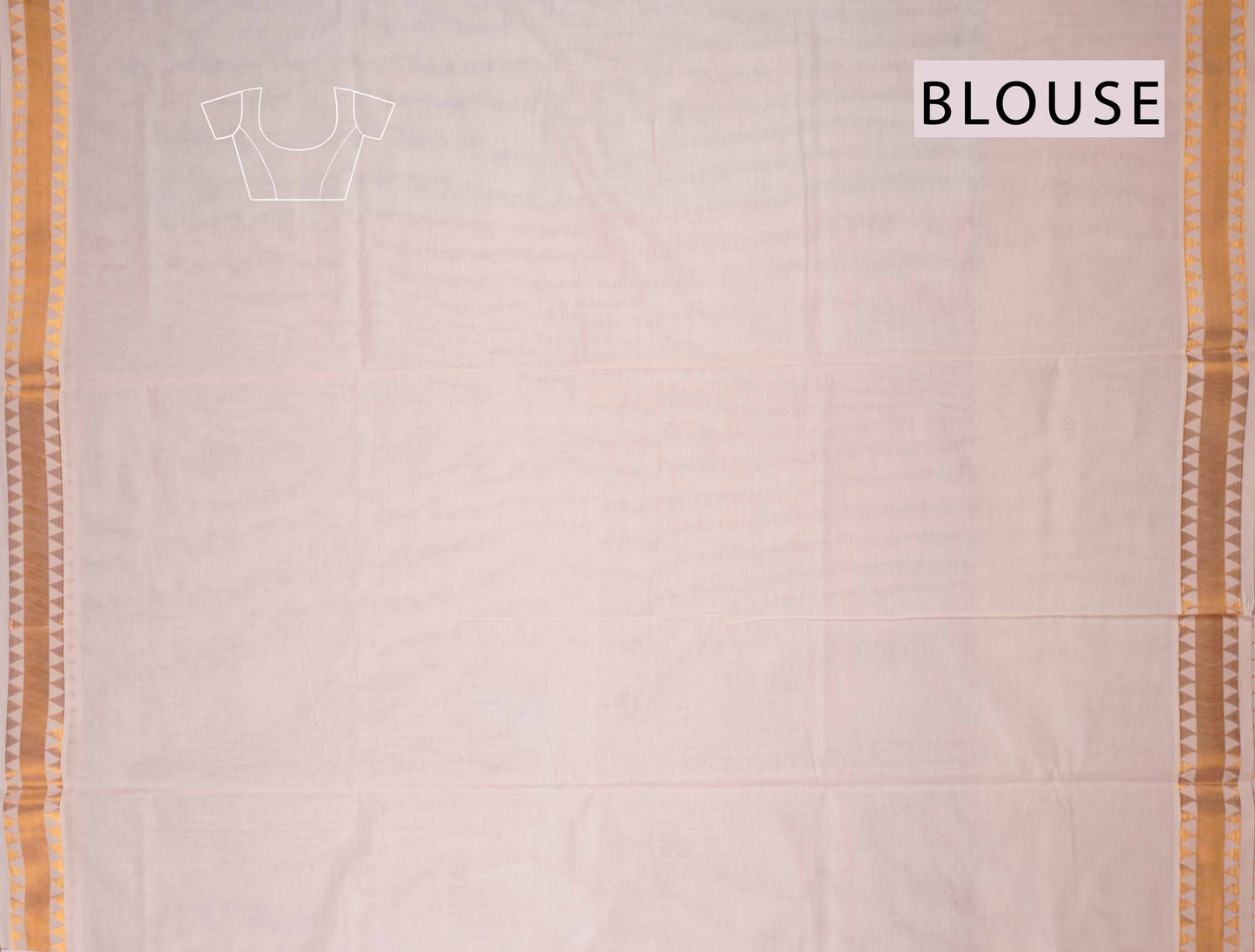 Off White With Golden Kerala Cotton Paisely Butta Rich Pallu Saree  NAA110