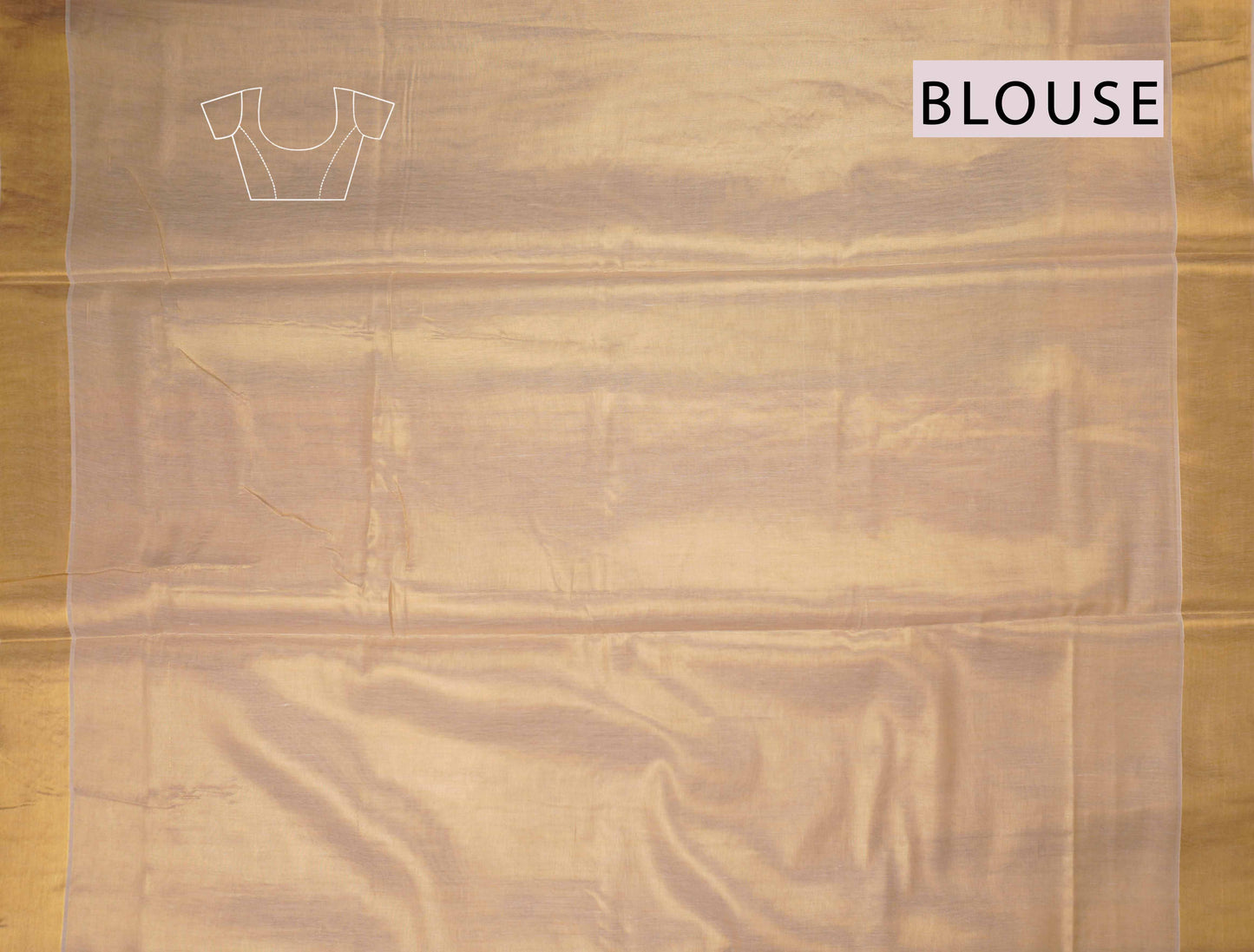 Off White Kerala Tissue Cotton Golden Temple Border Saree