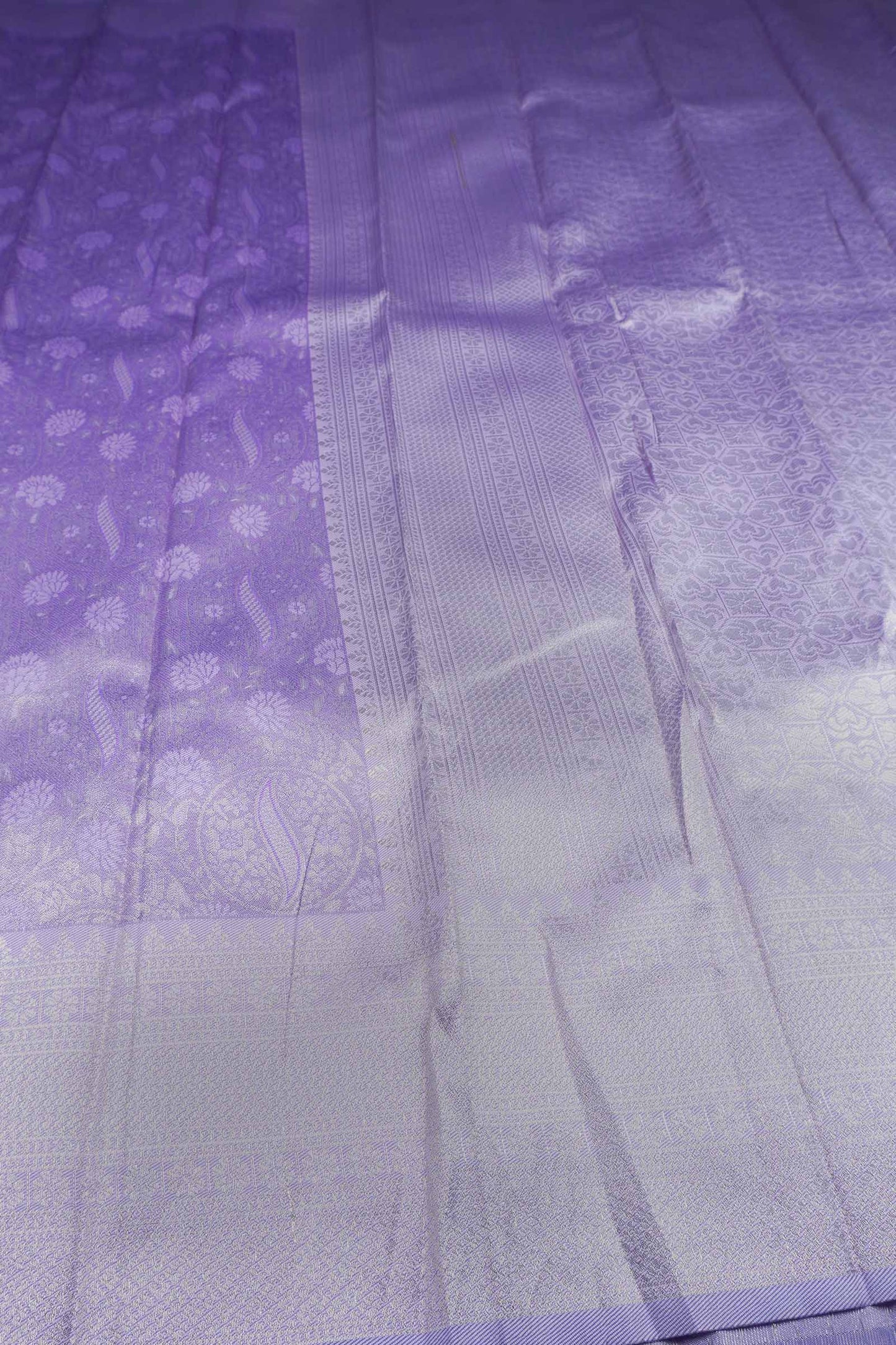 Violet Semi Silk Tissue Self Jacquard Saree