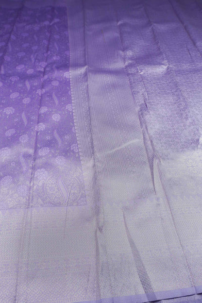 Violet Semi Silk Tissue Self Jacquard Saree