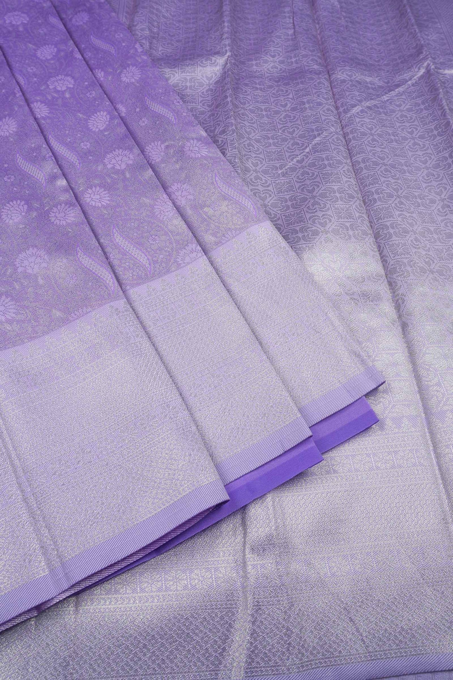 Violet Semi Silk Tissue Self Jacquard Saree
