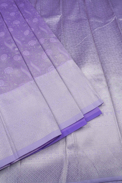 Violet Semi Silk Tissue Self Jacquard Saree