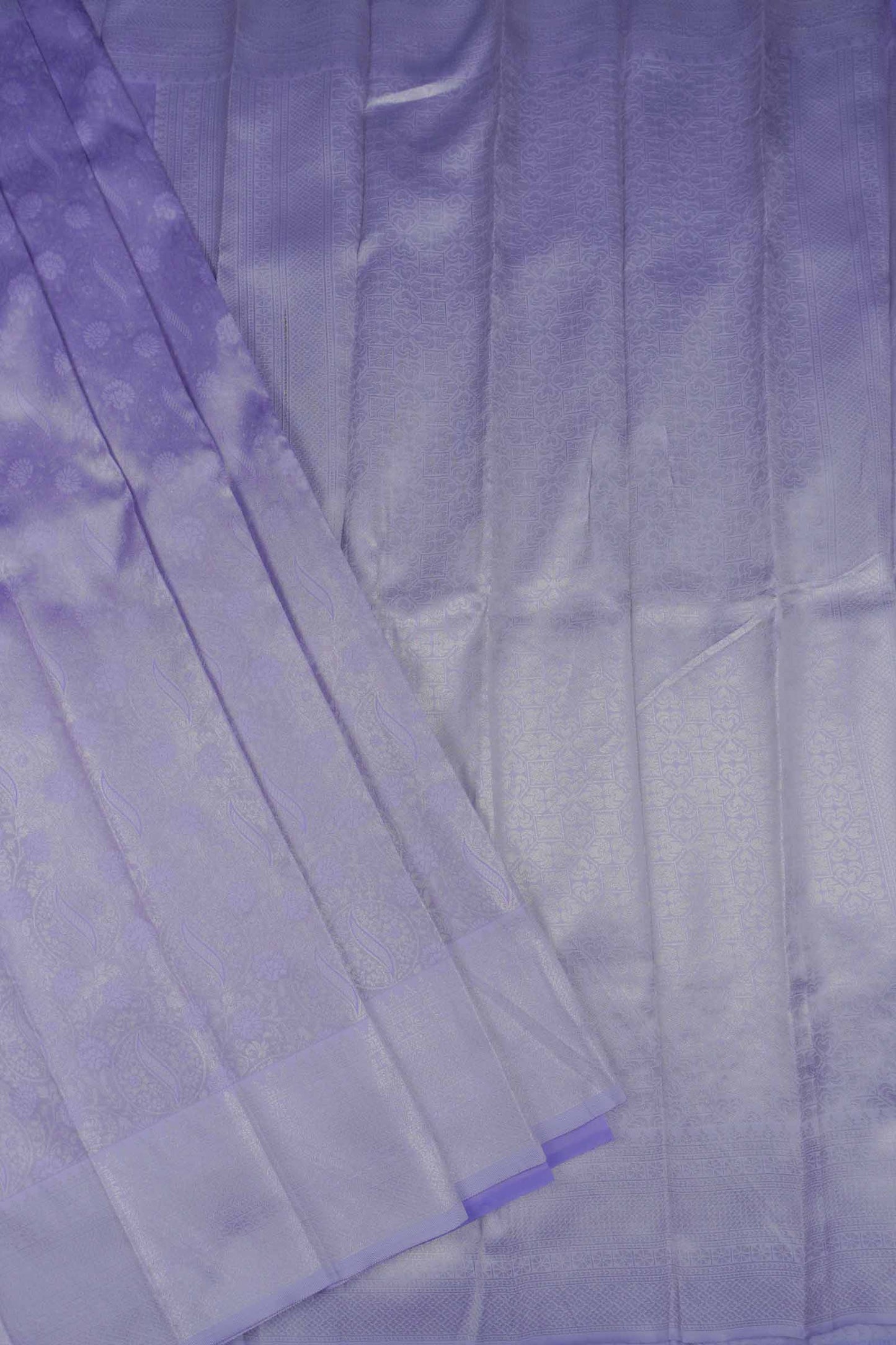 Violet Semi Silk Tissue Self Jacquard Saree