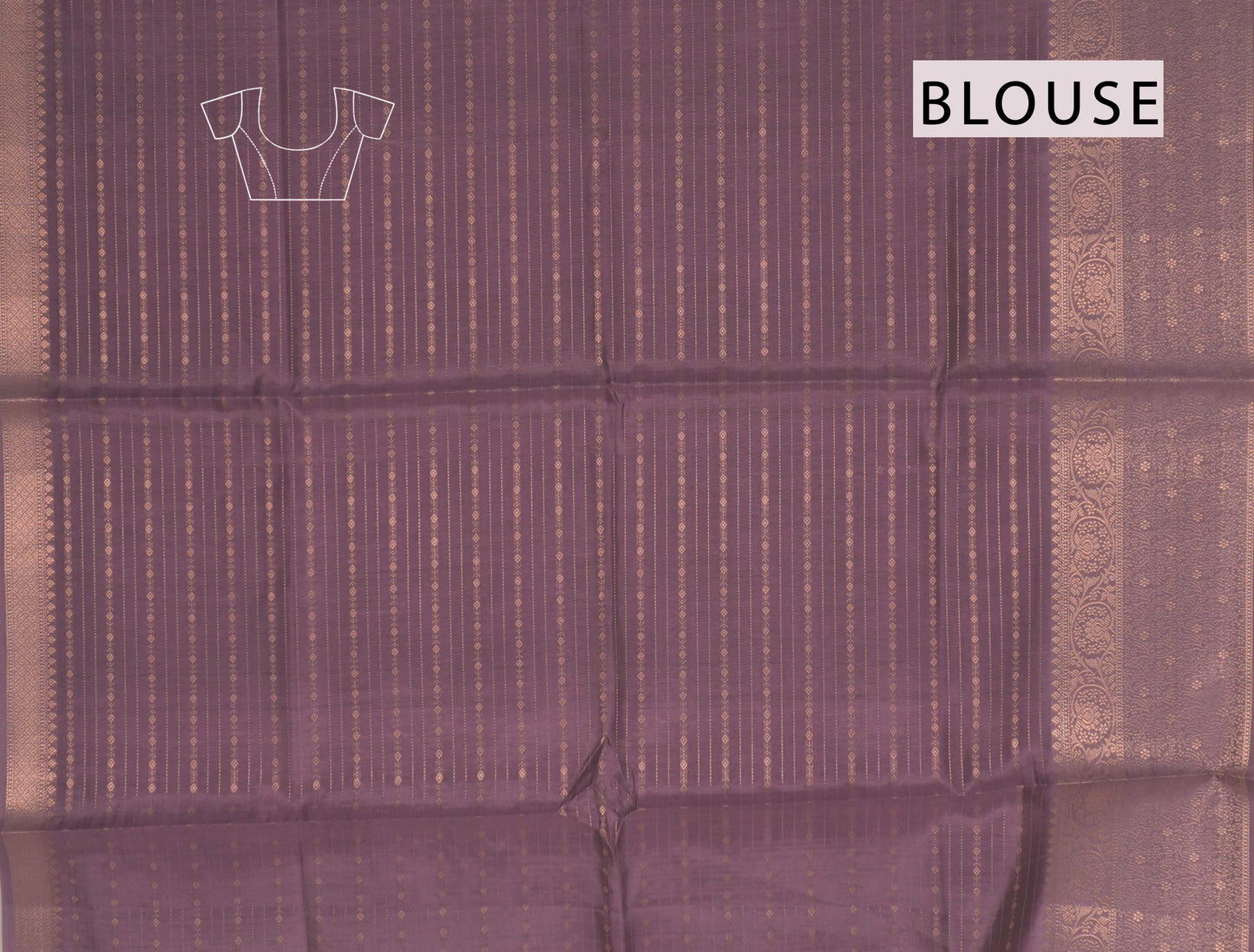 Light Violet Cotton Tropical Forest Print Zari  Border Saree