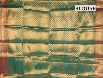 Violet Small Butta Geometric Zari Border Pallu Semi Soft Silk Saree