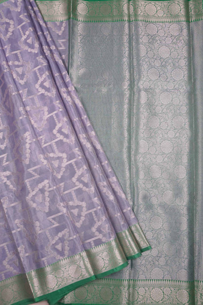 Light Violet Semi Silk Fancy Butta Brocade Pallu Saree