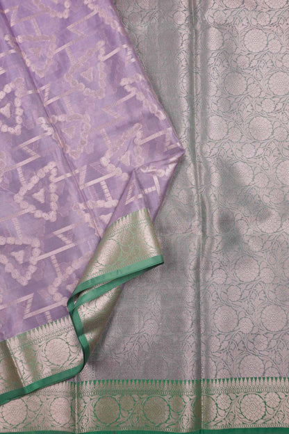 Light Violet Semi Silk Fancy Butta Brocade Pallu Saree