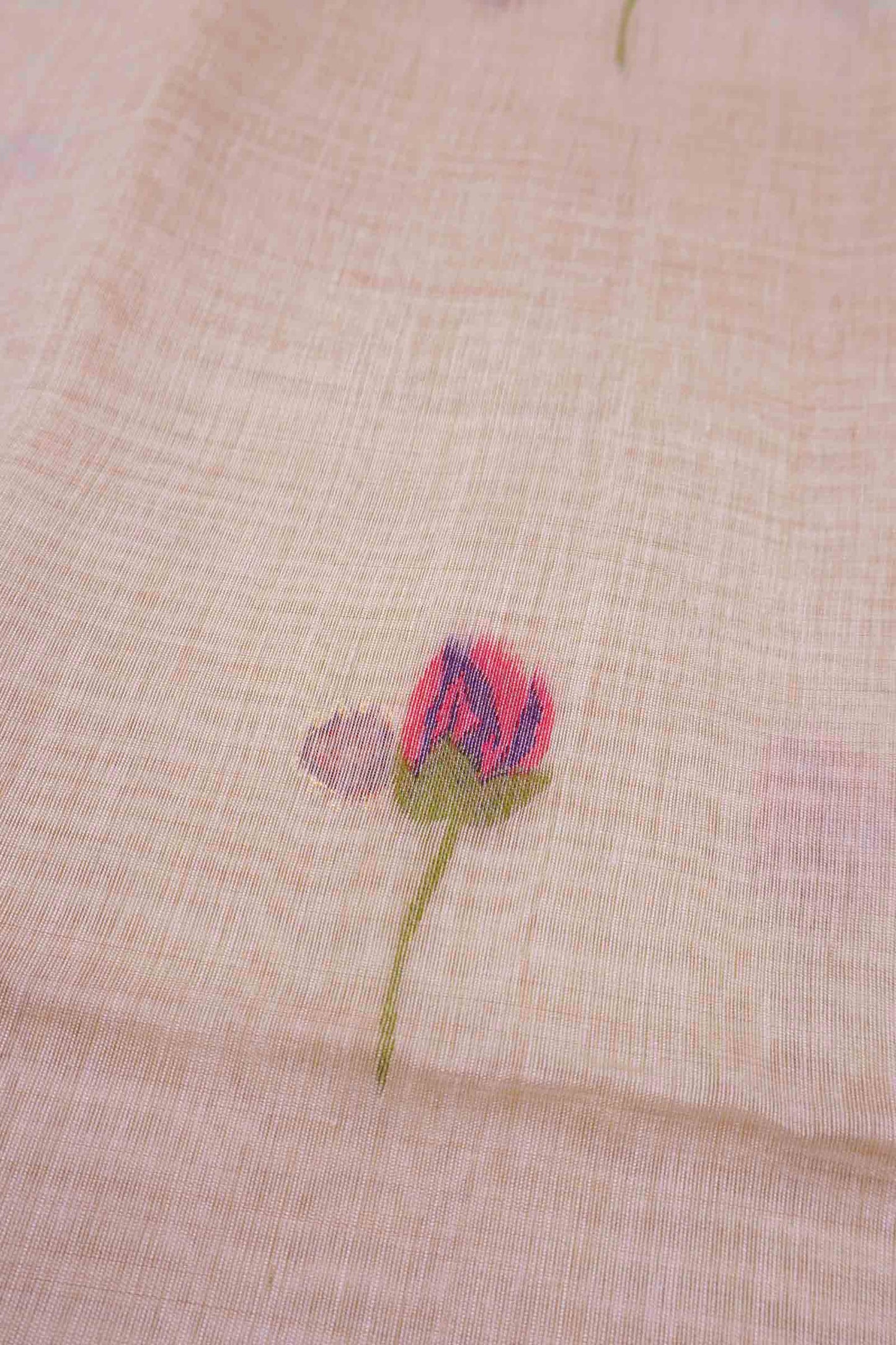 Off White Bengal Cotton Kamalam Butta Saree